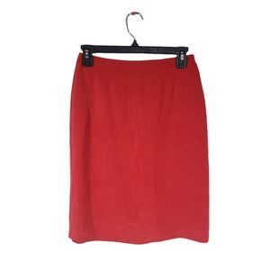 Patrick Christopher Petite women's sz 2P Red Silk Skirt